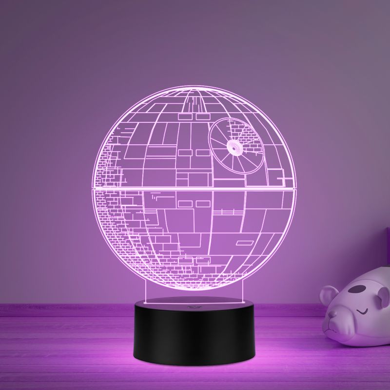 3D Illusion Star Wars Led Night Lamp 16 Color Changing Light with Remote Control Gift For kids